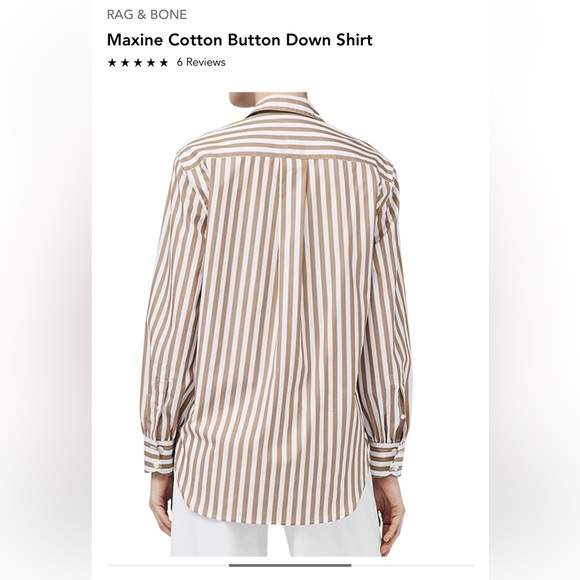 Rag & bone brown strip shirt - Picture 3 of 5